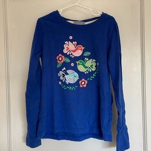 Blue birdy long-sleeve t-shirt - Hanna Andersson
